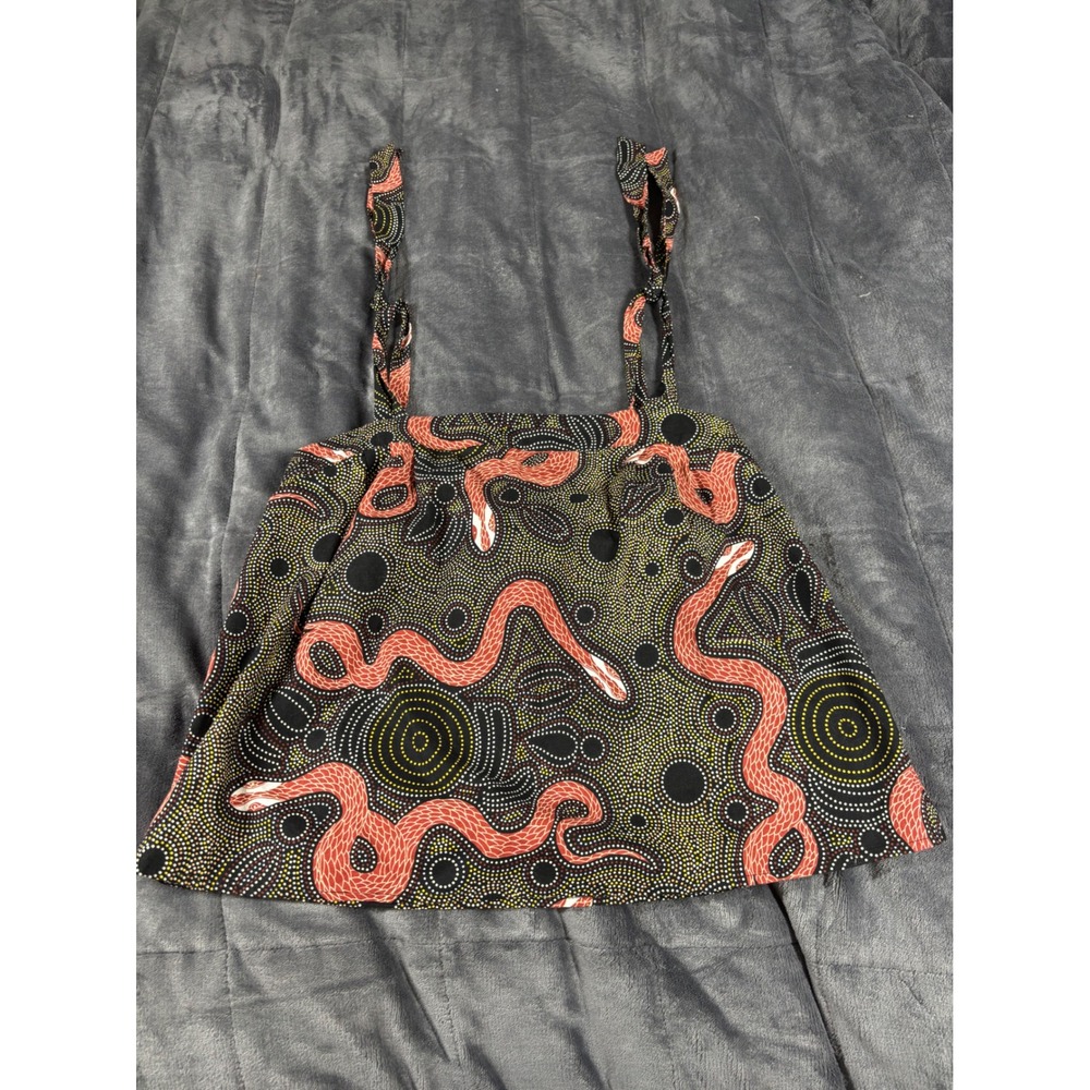 Corey Lynn Calter Womens Snake Dot Art Print Tie Shoulder Camisole Top Small‎